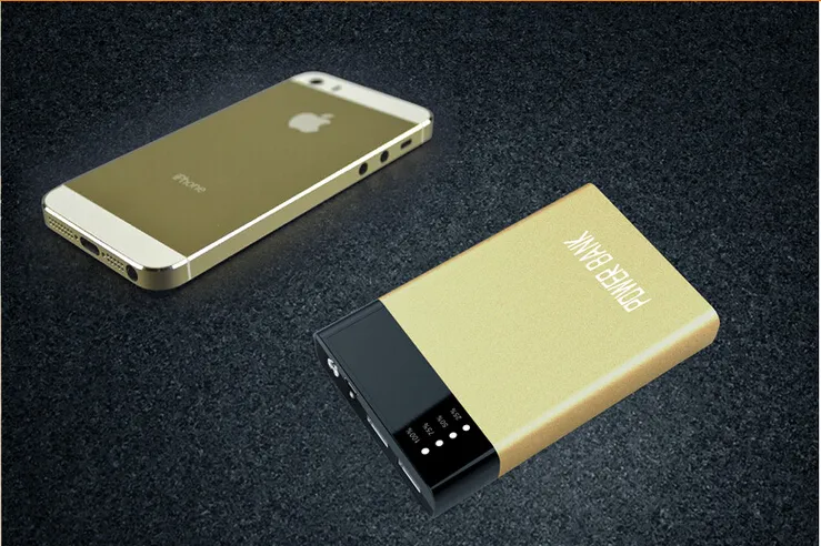 20000mAh Ultrathin Portable External Battery Charger Power Bank for Cell Phone Gold Silver for iphone6s 6s plus