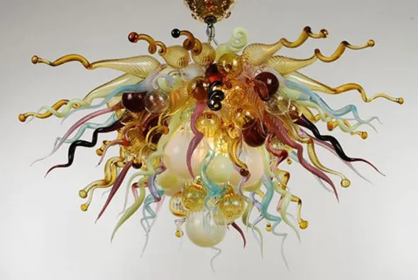ランプアンティークスタイルミニLEDムラノガラスシャンデリア家の装飾現代アート手吹きガラスクリスタルシャンデリア