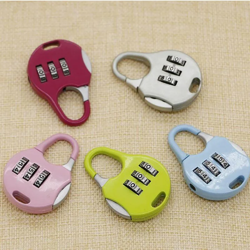 Hot 3 Digit Dial Combination Code Number Lock Padlock For Luggage Zipper Bag Backpack Handbag Suitcase Drawer ZA1350