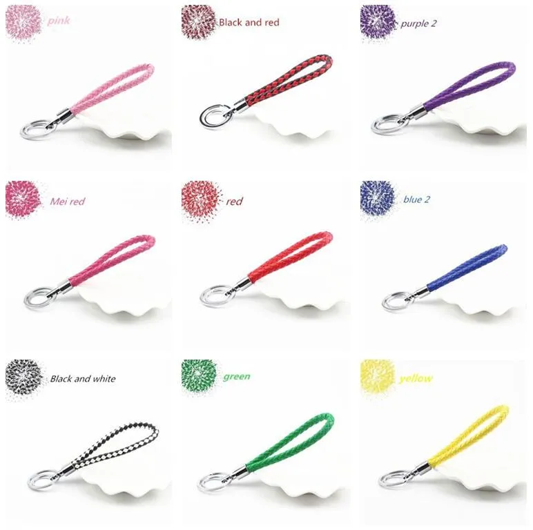 Good A++ Fashion retro leather knit leather car key chain can be printed LOGO KR347 Keychains mix order 20 pieces a lot