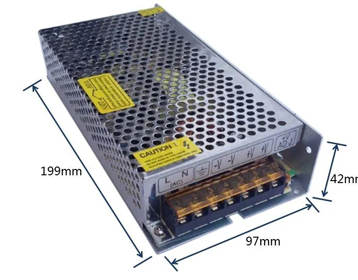 Högkvalitativ universal LED-säkerhetssystem Strömförsörjning 85V-264V AC47-63Hz 12V 10A 120W 0.5kg Switch Power LED med lätt stabil spänning