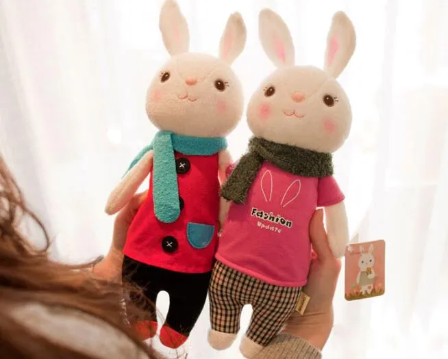 Плюшевые игрушки WholeTiramisu, кукла Metoo, подарки для детей, 8 стилей, 35 см, кролик, мягкая игрушка LamyToy с подарочной коробкой, подарки на день рождения7333679