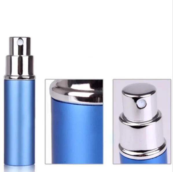 6 ML de Viagem Mini Portátil Recarregável Perfume parfum Atomizador Spray Garrafas Garrafas Vazias recipientes vazios de cosméticos Frasco de Perfume 9 Cores