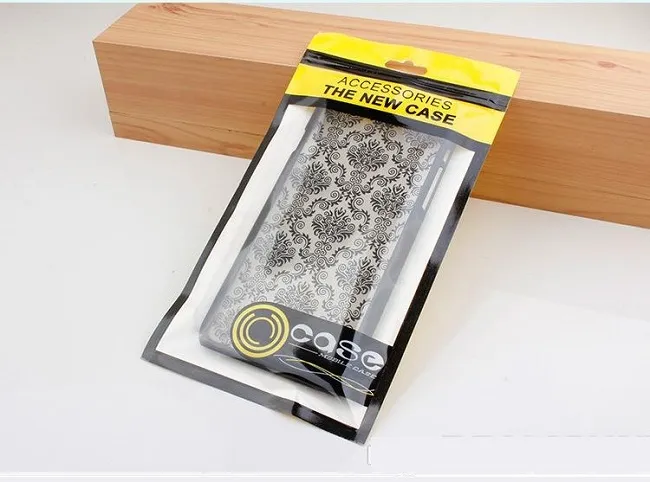 Einzelhandelsverpackungsbeutel Handlochhüllen verpackt Reißverschlussverschluss OPP-Beutel PVC-Verpackungsboxen für Telefon-Lederhülle iPhone 8 7 6S Plus