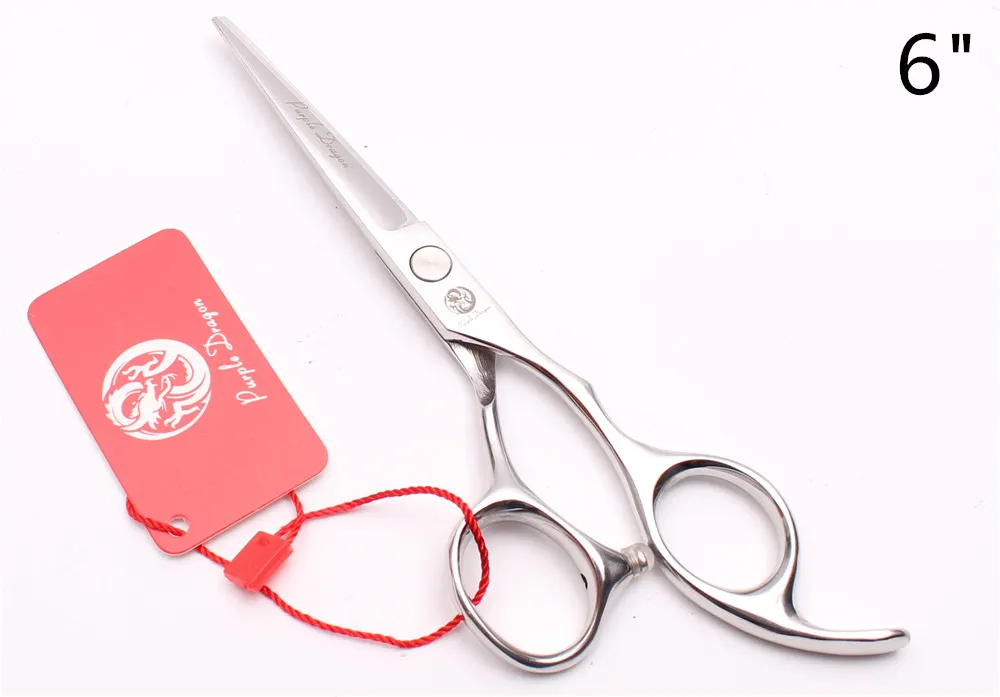 6quot JP 440C Purple Dragon Silver Professional Professional Human Hair Scissors Barberquots Hairdressing Shears Cutting Scissor7156622