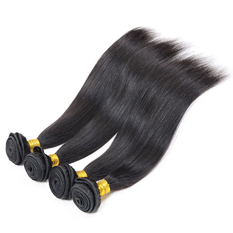 Brazilian Straight Virgin Hair 3 BundlesLot Natural Black Cheap Hair Extensions 828 Inches Straight Human Hair For Whole4637302