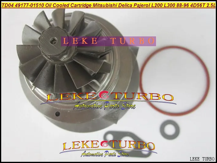 TD04-09B 49177-01510 Oil Cooled Turbocharger Cartridge Turbo Chra Core Mitsubishi Delica Pajero I L200 L300 1988-96 4D56T 2.5L (5)