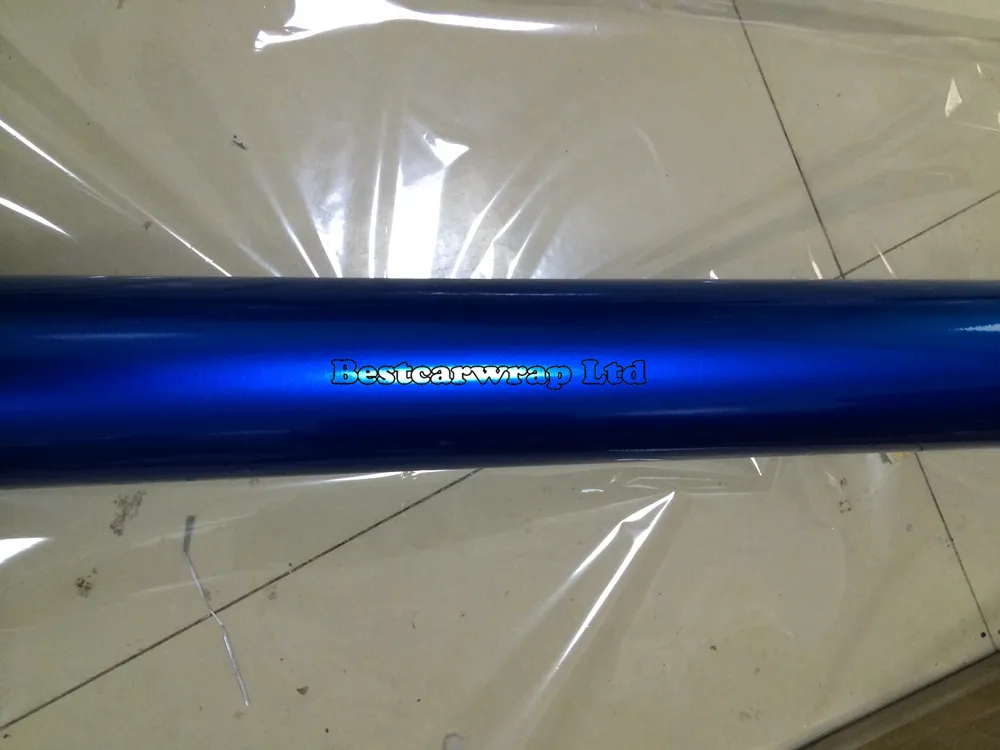 Midnight Candy Gloss Metallic Blue Vinyl Wrap Wrap with Air Bubble Size: 1.52*20m/Roll 5x67ft Roll