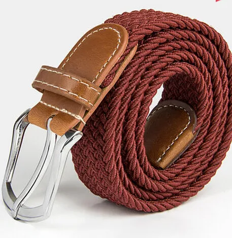 Malha Canvas Decoração Cinto Feminino pin fivela de lona Mulheres Strap 'S Elastic Belt 105 centímetros