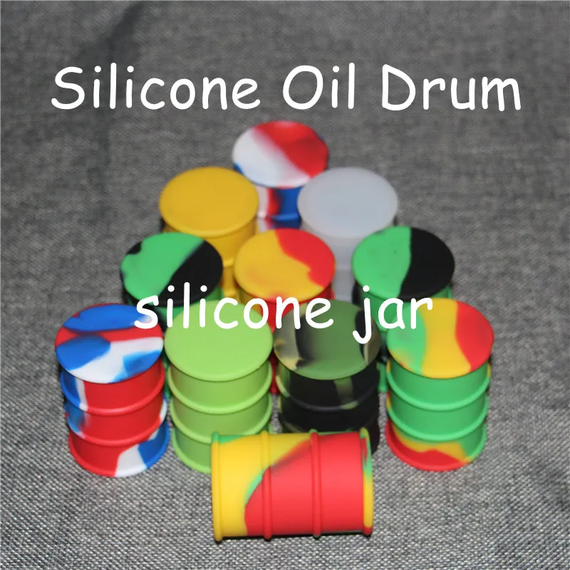 Caixas de tamanho grande de barril 26 ml bho dab odle silicone drum jars recipiente para recipientes de cera Slick1705341