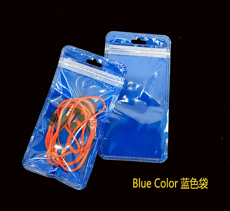 DIY Design Hot Selling Kleurrijke PVC Zipper Lock Gift Packaging Tassen voor Oortelefoon / USB-kabel voor iPhone 5S / 6S / 7 Samsung Note 3