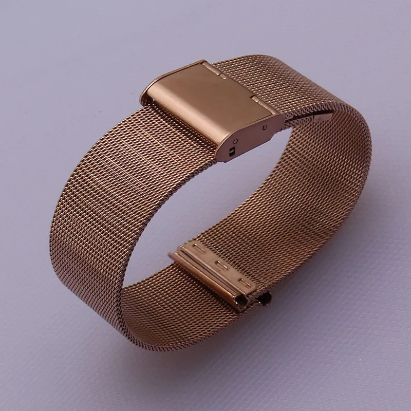 Belle bande de montre couleur rose gold montres accessoires remplacement 12 mm 14 mm 16 mm 18 mm 20 mm 22 mm pour le quartz robe montres6615815