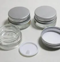 銀製のアルミニウム蓋、5グラムの化粧品の瓶、サンプル/アイクリーム、5gのミニガラスのボトルのための包装