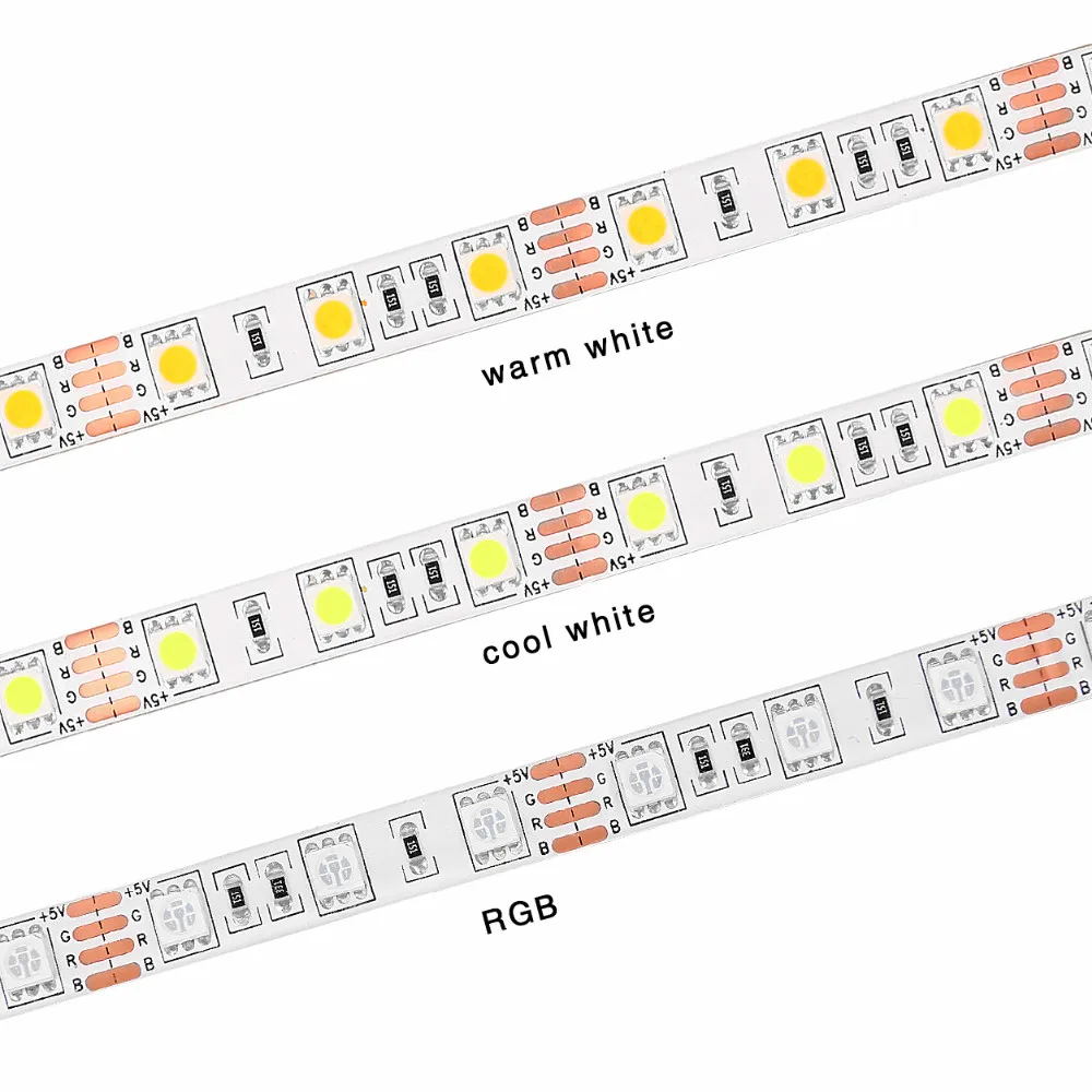 Nueva tira de LED RGB 300LED DC 5V tiras de led 5m RGB SMD5050 60LED / m Tira de LED flexible para TV Coche Ordenador bicicleta bicicleta Tienda de iluminación