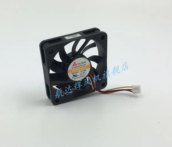 Y.S.TECH FD126015LB 6015 12V 0.14A 3 linha ventilador ventilador da CPU