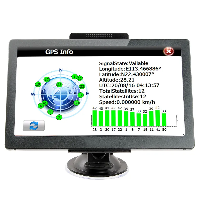 7 Inch Car GPS Navigator HD 800*480 LCD Touch Screen Bluetooth AVIN Truck Navi With Wireless Backup Camera System