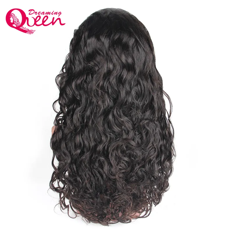 Brazilian Water Wave Lace Frontal Wig 130% Density Brazilian Virgin Human Hair Wig With Baby Hair Bleached Knot Wig Natrual Hair Line
