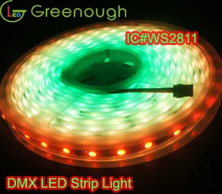 DC12V LED bande lumineuse RGB numérique WS2811 IC Dream RGB LED bande lumineuse adressable LED bande résistante aux intempéries lumières 30 LED S/M