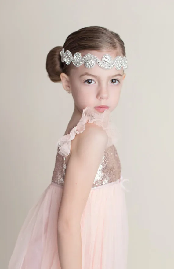 Europe And United States Girls Hair Band Handmade Beaded Diamond