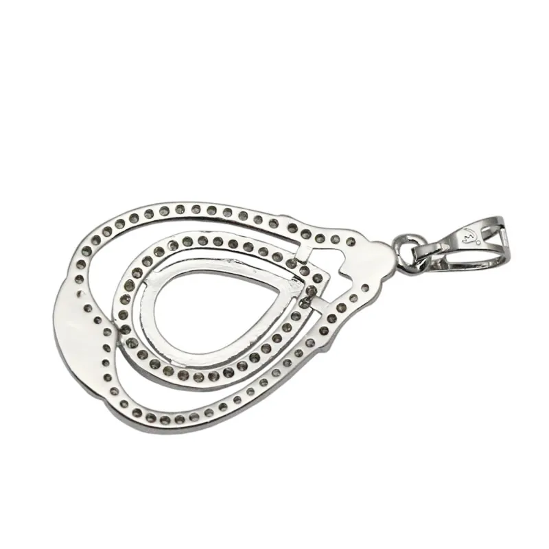 BeadSnice Diamonds Semi Mount Setting Hanger 9x13mm Ovaal 925 Sterling Zilver Metalen Hanger Blanks Handgemaakte Ketting Voor haar ID 34065