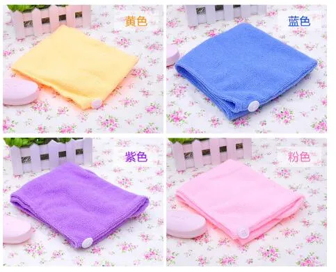 Free EMS Microfiber Magic Hair Dry Drying Turban Wrap Towel Long-haired Ultrafine Super Absorbent Fiber Hat Dry Hair Towel L470