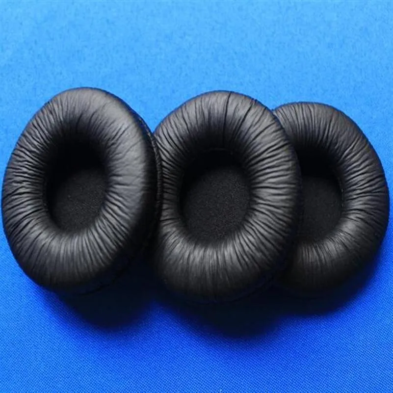 100 pack 55mm leatherette ear pad earpads headset replacement ear cushions duarable earbud sponge cover 5.5cm
