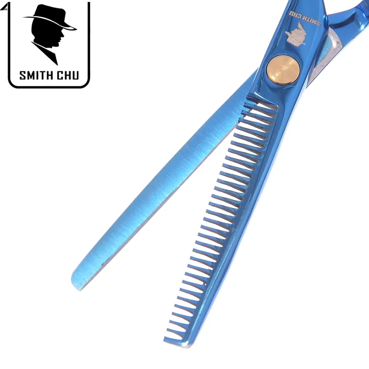 5.5 pollici SMITH CHU nuovo arrivo professionale barbiere taglio dei capelli forbici assottigliamento cesoie salone rasoio parrucchiere set con custodia, LZS0054