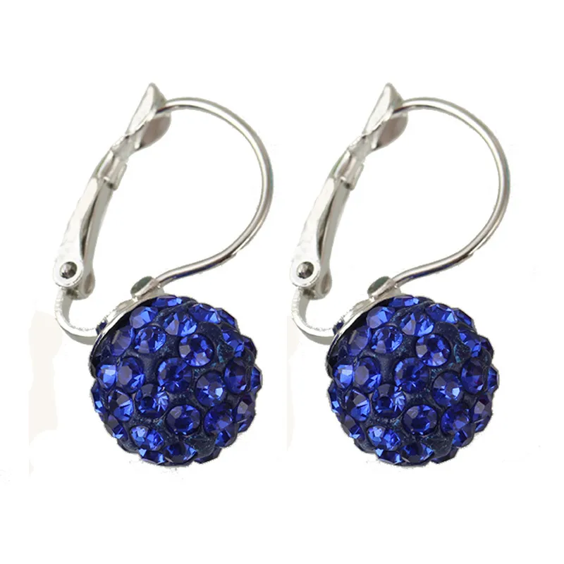 10 kleuren Micro Diamond Shambhala Earring Stud for Women DFMTE20, Aankomst Mode Prinses Oorbellen Sieraden