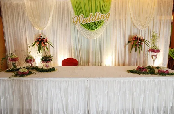 Moda colorida gelo seda saias de mesa pano corredor corredores de mesa decoração casamento banco capas de mesa el evento longo corredor deco3284