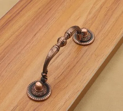 New Arrive Zinc Alloy Knobs Arch Tracery Bronze Tone Handle For Drawer Wooden Jewelry Box Furniture Hardware