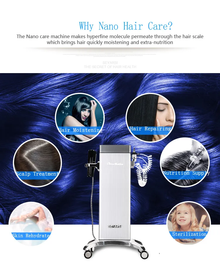 Machine de soin des cheveux de Syarsi Nano, outil de réparation de cheveux hautement efficace, écheveau d'humidité, machine à soin du cuir chevelu