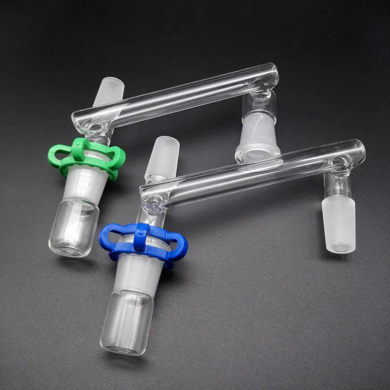 3-Gelenk-Glas-Drop-Down-Adapter mit Reclaimer-Adapter und Keck-Clip, 2 Stecker, 1 Buchse, 14 mm, 18 mm Glas-Dropdown