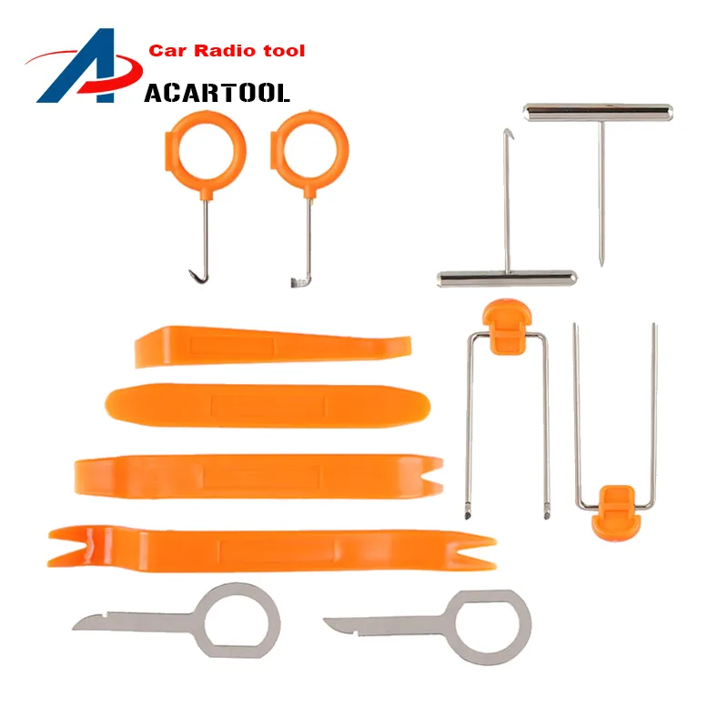 12 pçs / set Início ferramentas Para O Painel de Clipe Da Porta de Rádio Do Carro Guarnição Remoção de Áudio Pry Kit de Ferramentas de Reparação Novo