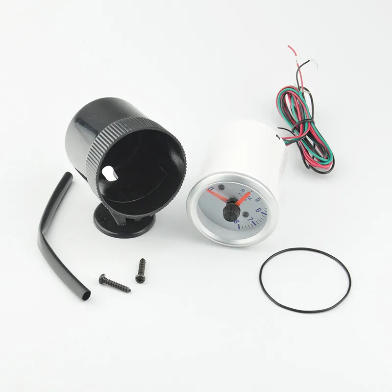 52mm Car Rev Counter Universal Hood Mounted Tachometer Pointer Gauge