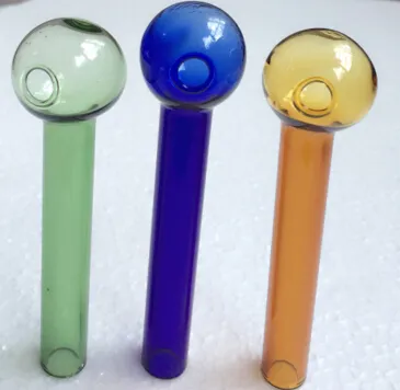 Colored Glass Oil Burner Pipes 2mm Thickness 4inch Burning Tube Colorful Pipe for Water Bong Smoking Accessories