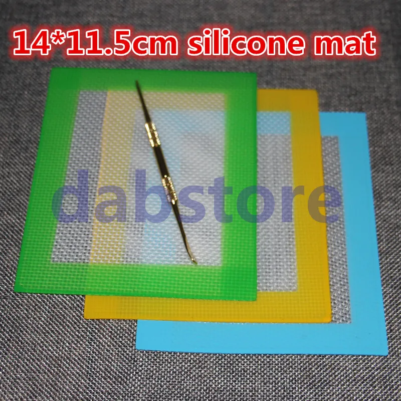 Tapis de cuisson en silicone antiadhésif en gros Tapis en silicone antiadhésif 14 * 11,5 pouces Tapis en silicone Dab Dab Pad avec fibre de verre