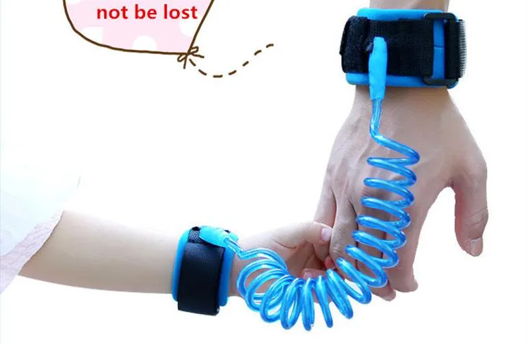 Adjustable Kids Safety Harness Child Wrist Leash Anti-lost Link Children Belt Walking Assistant Baby Walker Wristband 1.5M 360 degree