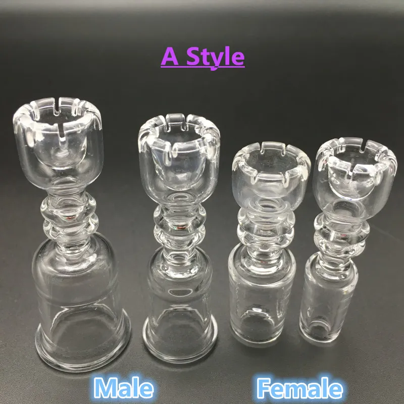 Domeless Kuvars Polinası Tırnak Banger Sigara İçme Kase 18mm 14mm Kadın Erkek Mafsal Cam Bongs Su Borular Için