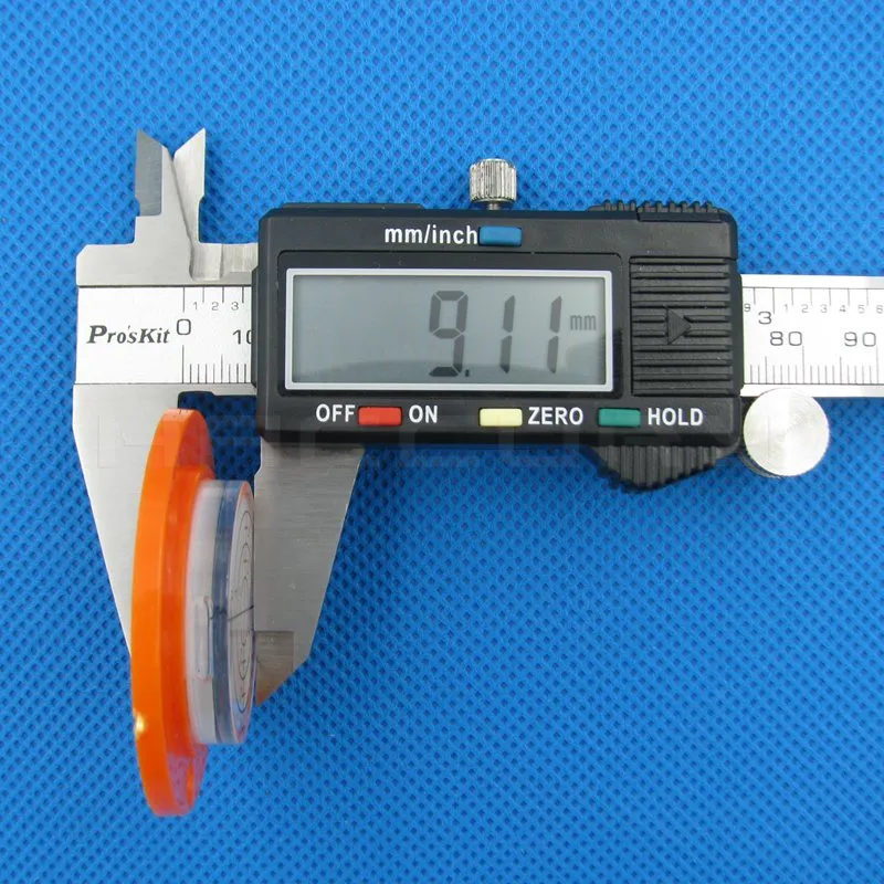 Haccury 50 * 9mm 플랜지 플라스틱 범용 레벨 버블 장착 구멍이있는 여러 가지 빛깔의