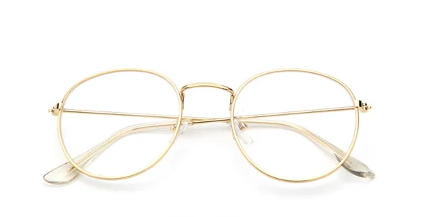 Vintage Ovaal Gouden Brillen Frame 2018 Vintage Ovaal Transparant Goud Brillen Frame Retro Stalen Benen Bril Bril SPECTACLES MAN VROUWEN METALLIJK