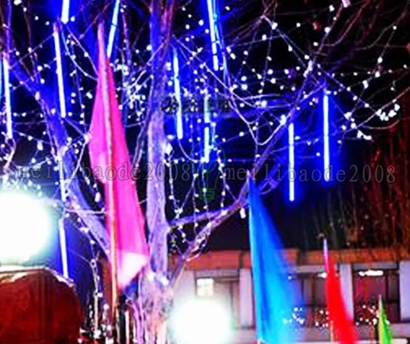 Multi-Color 50cm LED Meteor Dusch Rain Tubes AC100V 220V LED Julljus Bröllopsträdgård Xmas String Light Outdoor / Set MyY