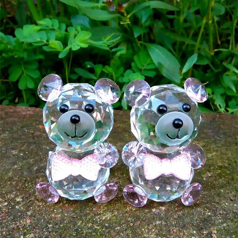 クリスタルガラスの動物クマのミニチュア置物FENGを￥447 | DHgate