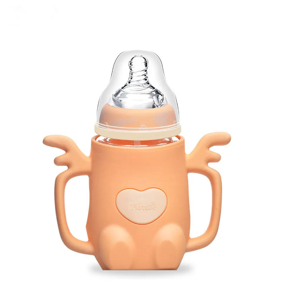 blanc - Biberon d'allaitement pour nouveau-né, mignon, Design  Anti-étouffement, sans BPA, 240ml, 8oz