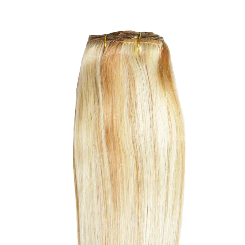 P27613 bleach blonde grade 6a unprocessed virgin brazilian hair straight remy human hair weaves LOTDouble drawnNo sheddin4891994