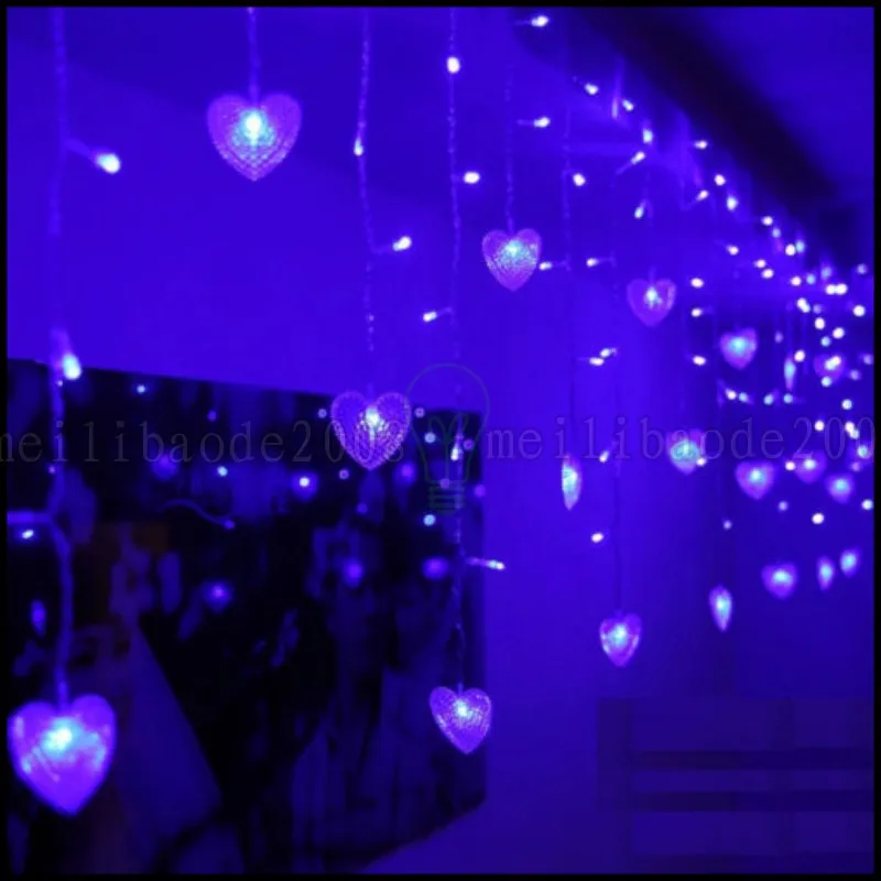 New Multi 3.5M 100SMD Heart LED String Curtain Lights Holiday Xmas Wedding Decor LLWA221