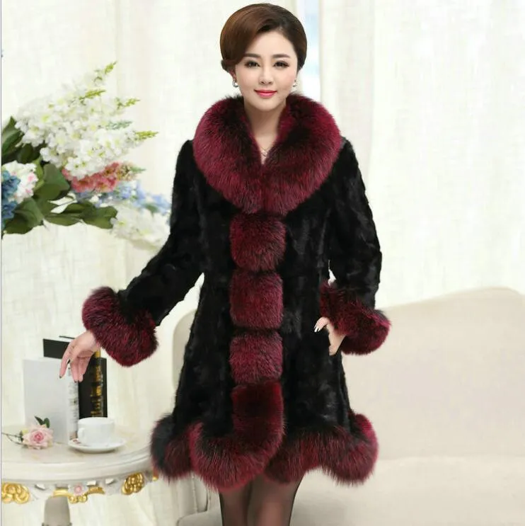 Mink fur coat clearance plus size