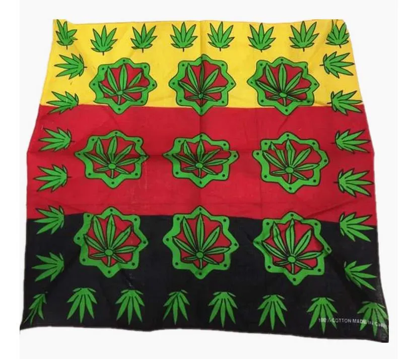 Uomo Donna HipHop Pianta Foglia Fascia varietà Bandana Fazzoletto di cotone Copricapo foglie da equitazione Sciarpa Fascia capelli Maschera fazzoletto da collo