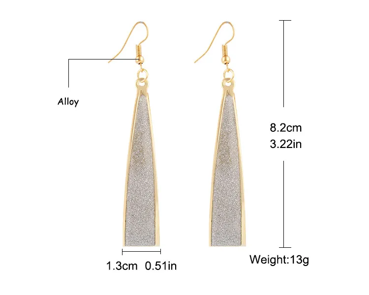 European&American Rock nightclub long dangle earrings Water drop Chandelier earrings imitation diamond For women Ladies wedding jewelry