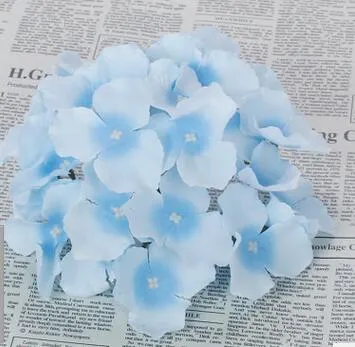 18cm71quot Hortensia artificiel Hortensia Decorative Silk Flower Head for Wedding Wall Archdiy Hair Flower Decoration Accessory Pro5722804