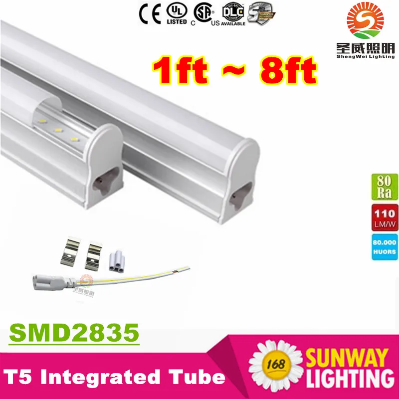 T5 5ft Led Light Tubes 34W 3500 Lumens Integrated 1.5m 150mm Led Fluorescent Tube Light AC 110-277V + CE ROHS